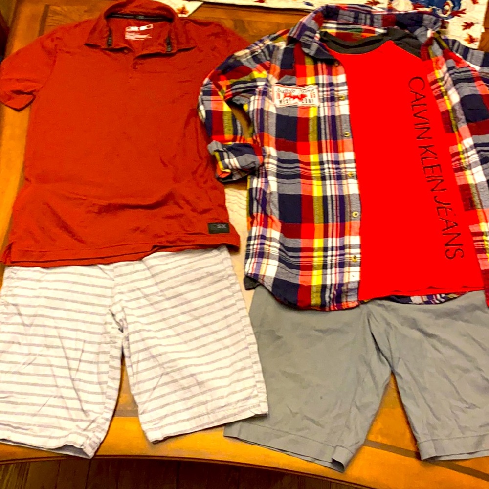 5 PIECE BUNDLE 2 SHORTS 3 TOPS MSX POLO CALVIN CLINE ARIZONA BOYS 14/16